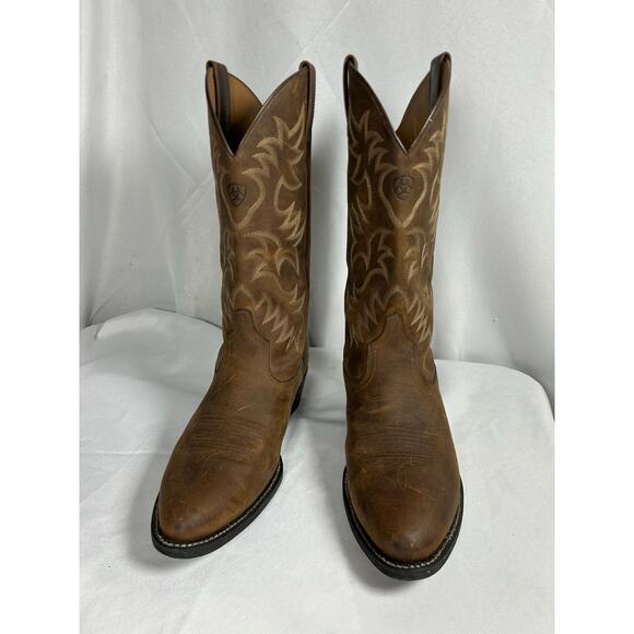 Ariat Heritage Style Brown Leather Western Cowboy Boots Mens Sz 11.5 EE - Picture 2 of 9